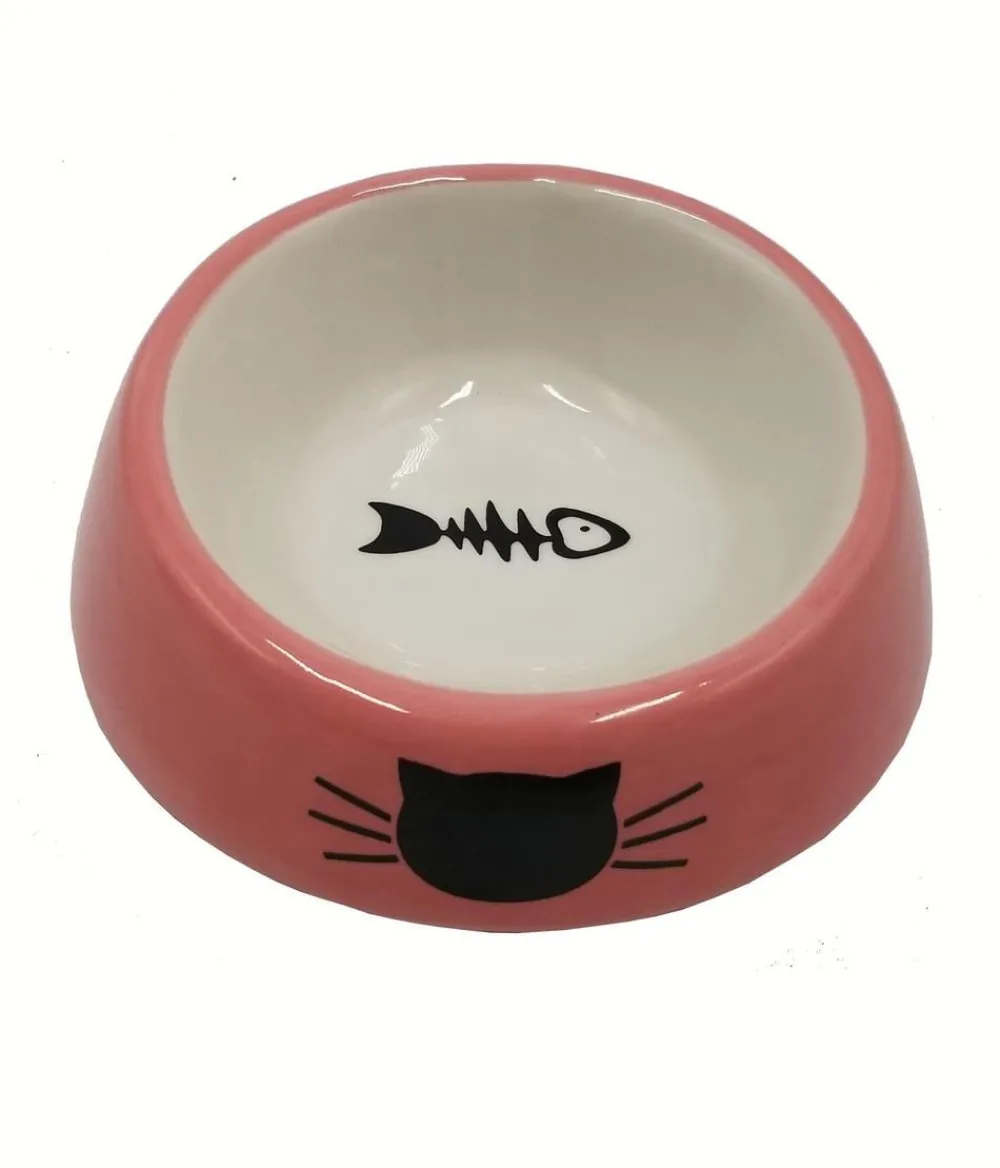 Dehner Lieblinge Katzennäpfe & Tränken - Steingut-Katzennapf Pink