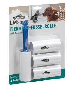 Dehner Lieblinge Katzenpflege|Hundepflege & Hygiene - Tierhaar-Fusselrolle, 4er-Set