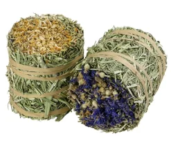 Dehner Lieblinge Heu - Timothy-Heurolle mit Ringelblume & Kornblume, 200 g