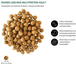 Dehner Lieblinge Trockenfutter für Hunde Multiprotein Adult Hot