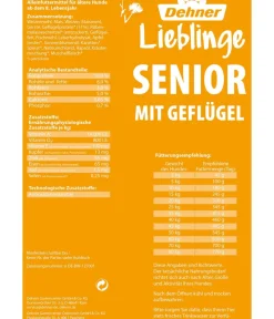 Dehner Lieblinge Trockenfutter für Hunde Senior, Geflügel New