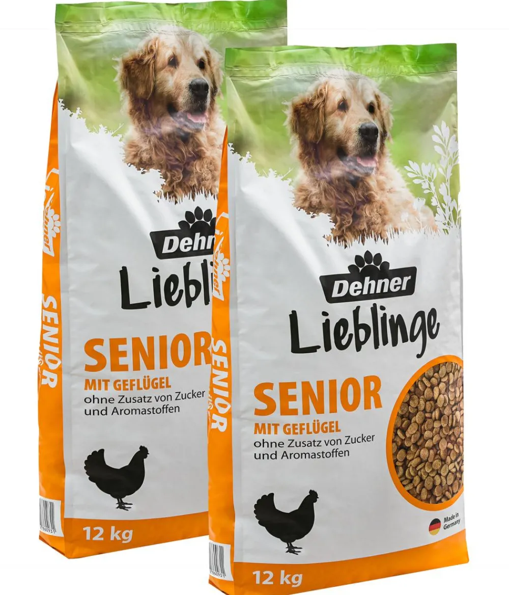 Dehner Lieblinge Trockenfutter Hund - Trockenfutter für Hunde Senior, Geflügel