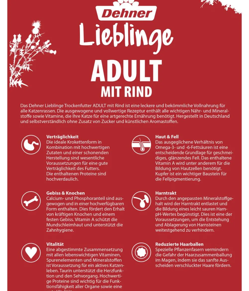 Dehner Lieblinge Trockenfutter für Katzen Adult, 2 kg Best