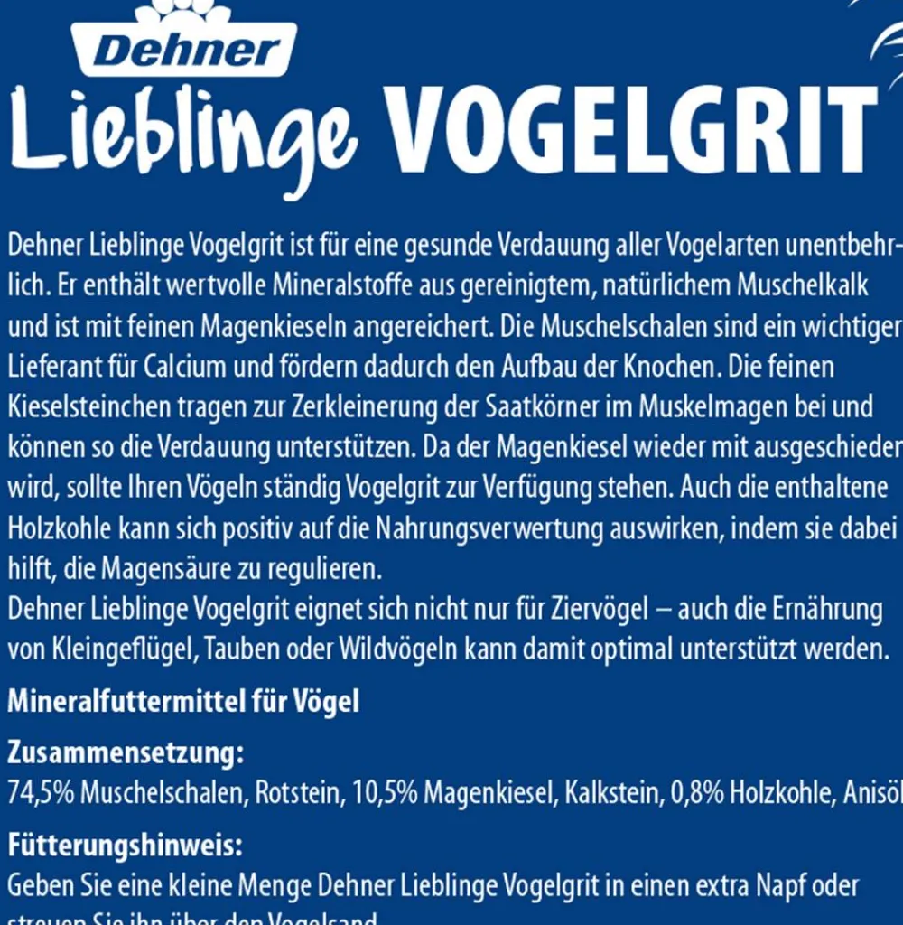 Dehner Lieblinge Vogelgrit, 500 g Best