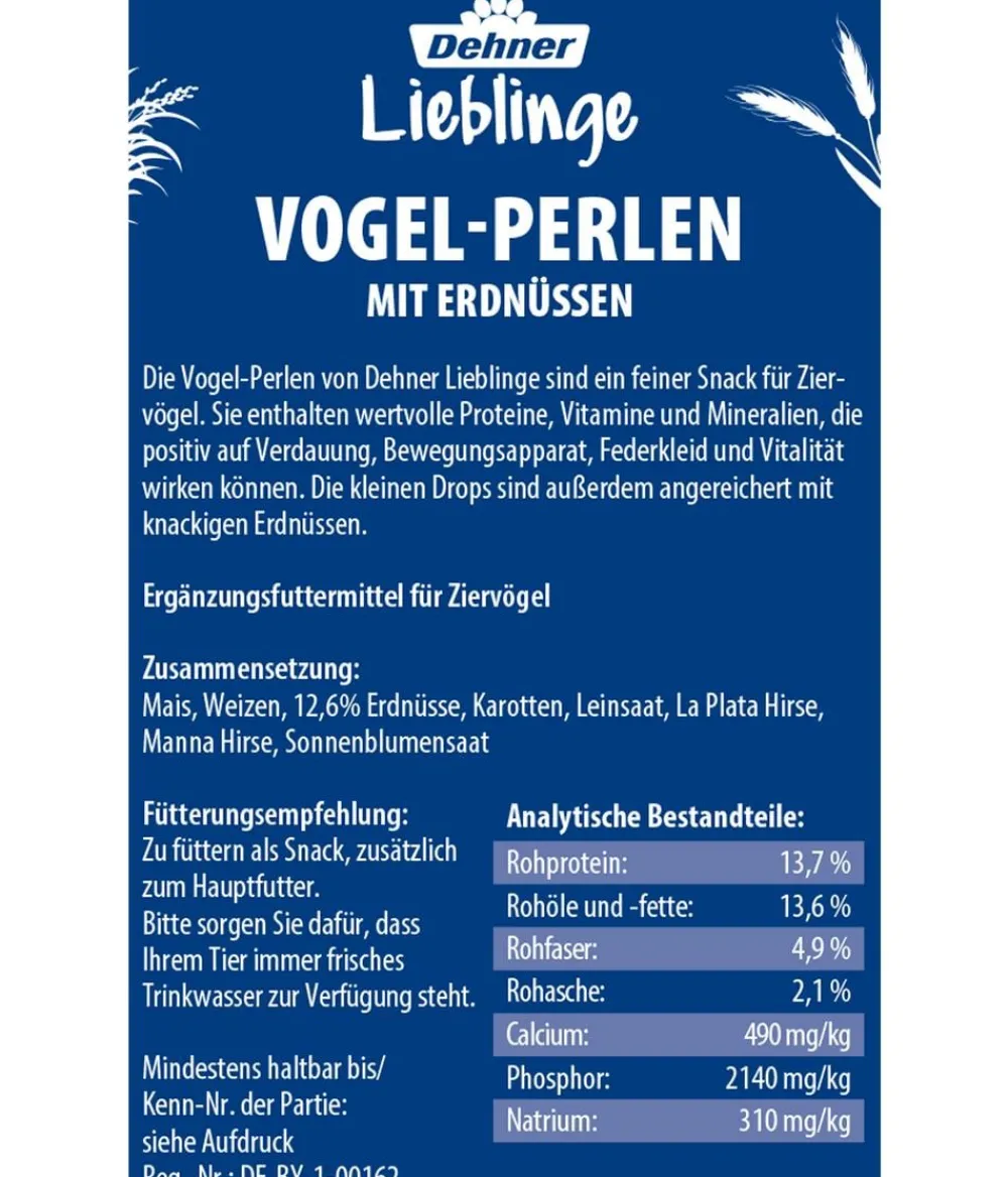 Dehner Lieblinge Vogelfutter & Snacks > Vogel-Perlen, Erdnüsse, 100 g