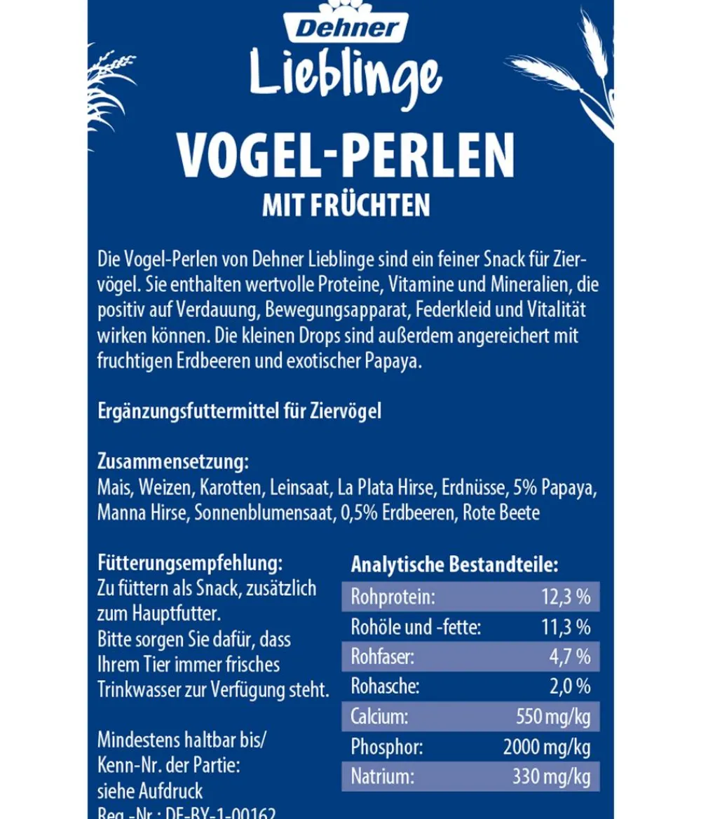 Dehner Lieblinge Vogel-Perlen, Früchte, 100 g New