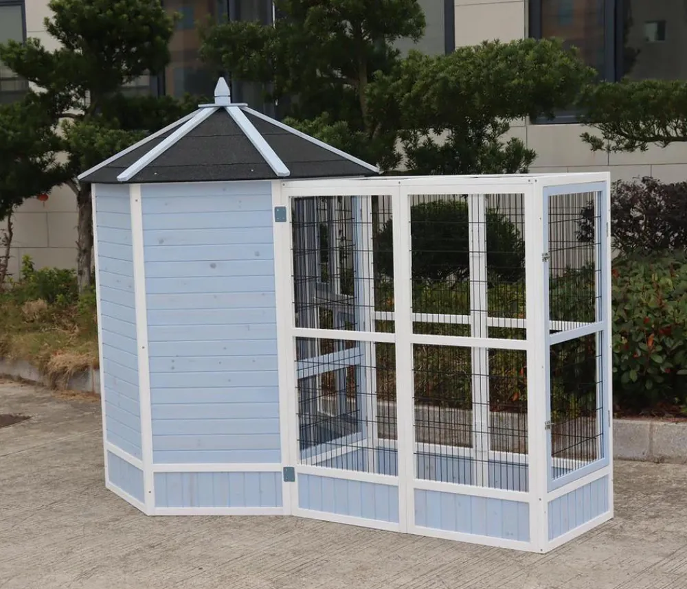 Dehner Lieblinge Vogelvoliere Santorini, /blau, ca. Ø132/H180 cm Discount