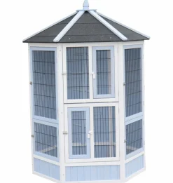 Dehner Lieblinge Vogelvoliere Santorini, /blau, ca. Ø132/H180 cm Discount