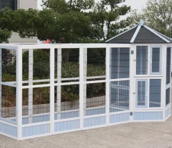 Dehner Lieblinge Vogelvoliere Santorini, /blau, ca. Ø132/H180 cm Discount