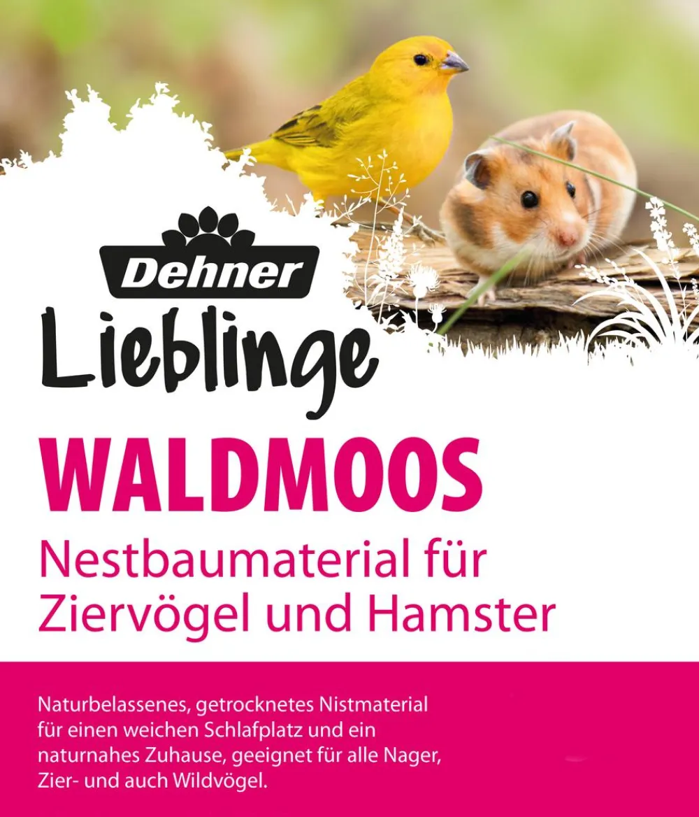 Dehner Lieblinge Mehr Vogelzubehör|Mehr Kleintierbedarf - Waldmoos, 50 g Grün
