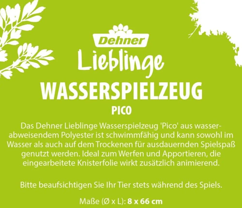 Dehner Lieblinge Hundespielzeug - Wasserspielzeug Pico, ca. Ø8/L66 cm Blau