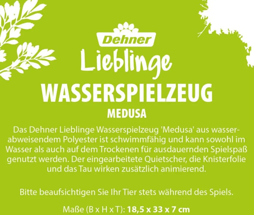 Dehner Lieblinge Hundespielzeug - Wasserspielzeug Medusa, ca. B18,5/H33/T7 cm Blau