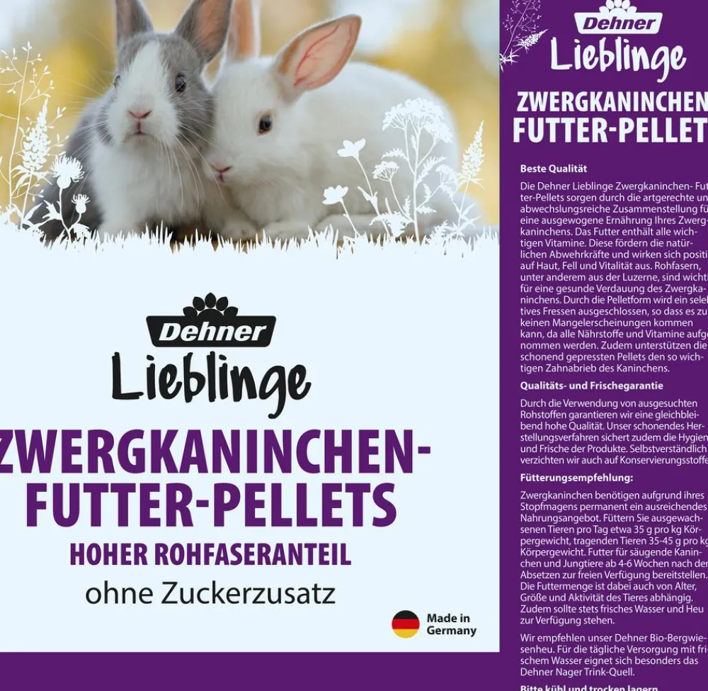 Dehner Lieblinge Kleintierfutter - Zwergkaninchenfutter-Pellets