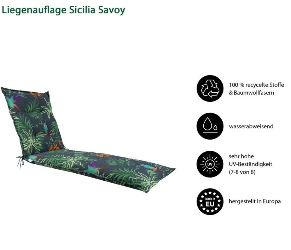 Dehner Liegenauflage Sicilia für Gartenliege Savoy, ca. B57/H6/T178 cm Online
