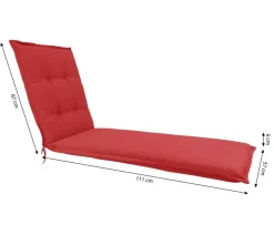 Dehner Liegenauflage Veneto für Gartenliege Savoy, ca. B57/H6/T178 cm Rot Online