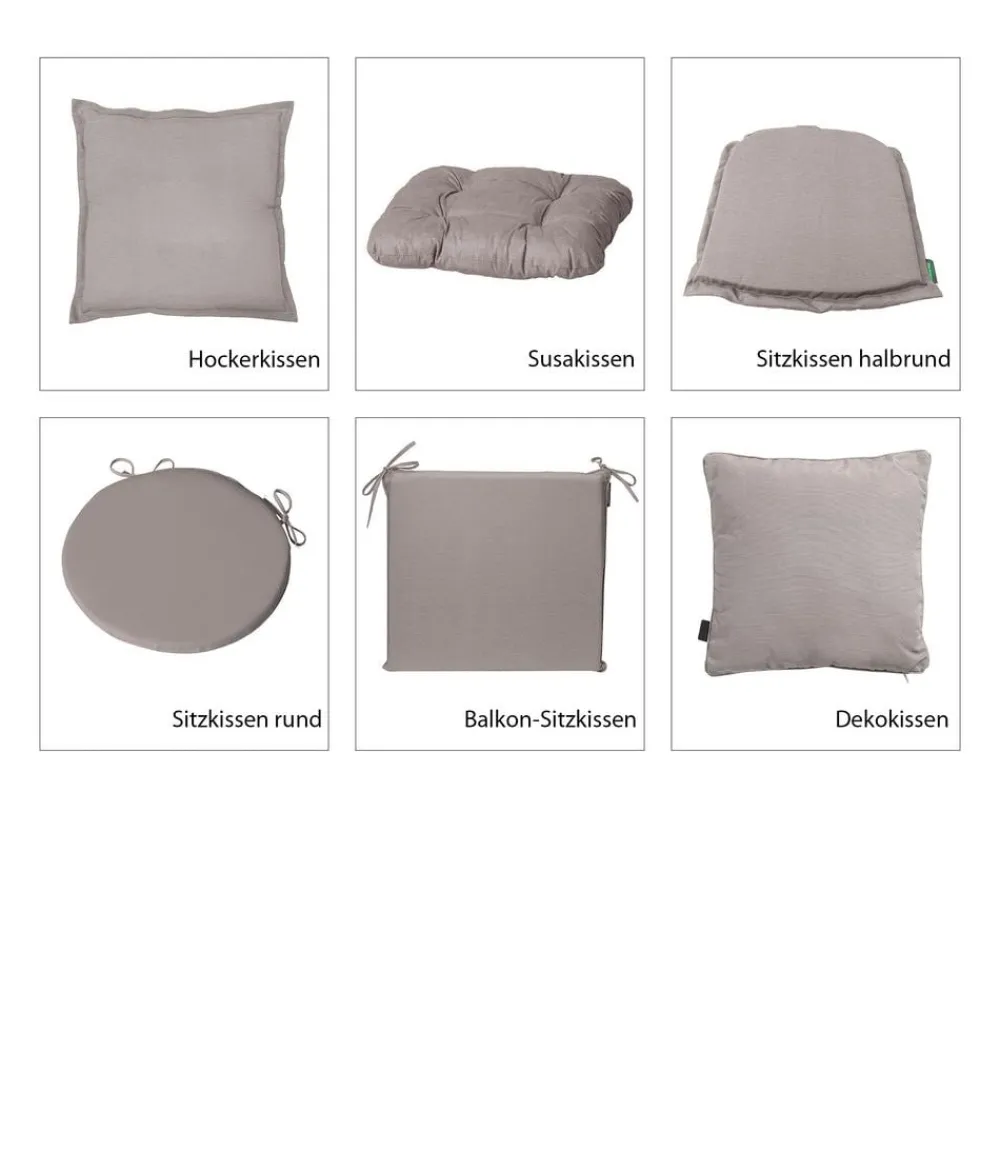 Dehner Relax- & Liegenauflagen - Liegenauflage Veneto für Alu-Tex-Liegen, ca. B55/H4/T198 cm Taupe