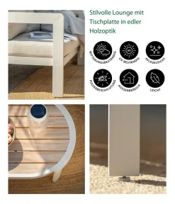 Dehner Lounge Altea, 4-teilig Creme Online