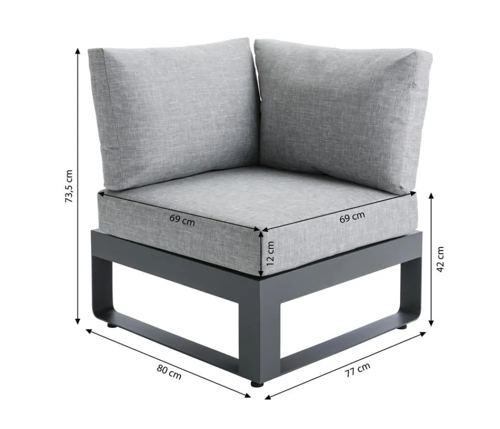 Dehner Loungemöbel|Gartenmöbel-Sets > Lounge Cannes, 4-teilig