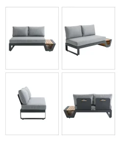 Dehner Loungemöbel|Gartenmöbel-Sets > Lounge Cannes, 4-teilig