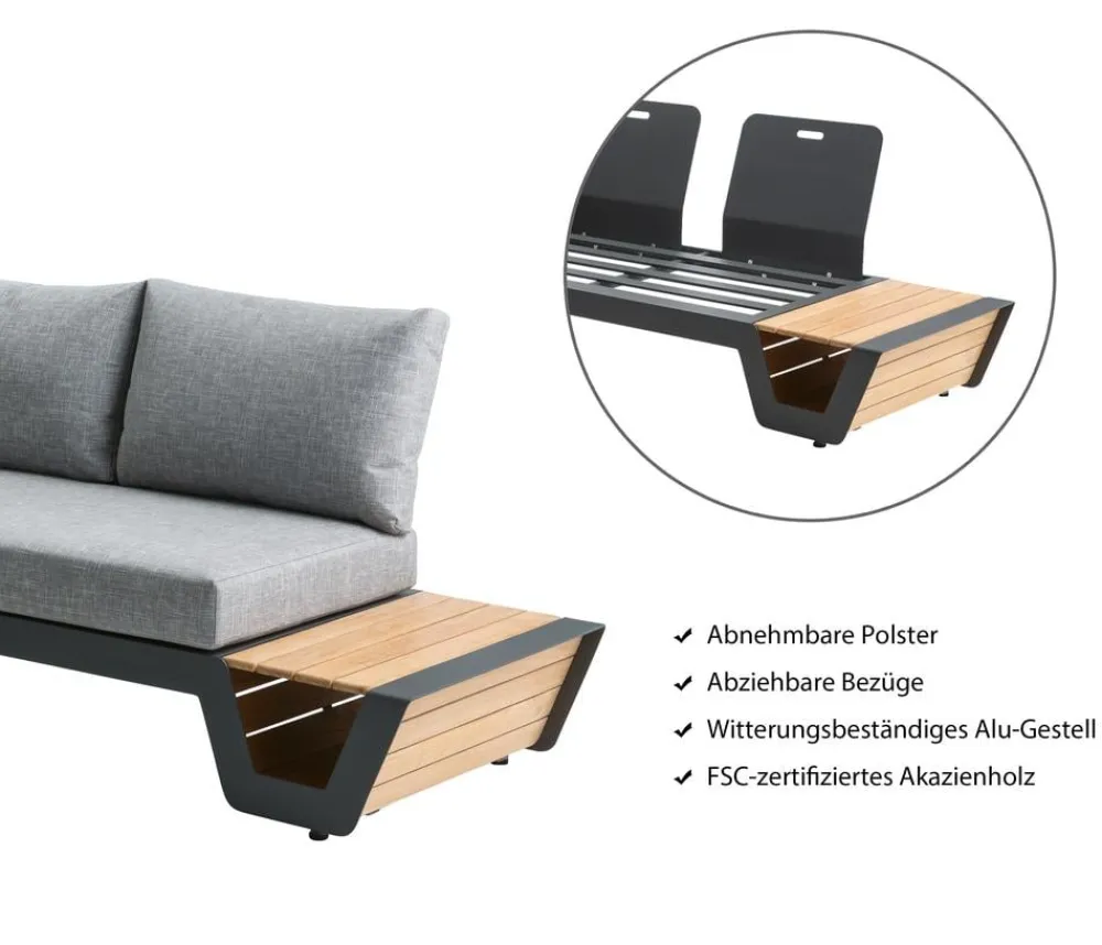 Dehner Loungemöbel|Gartenmöbel-Sets > Lounge Cannes, 4-teilig
