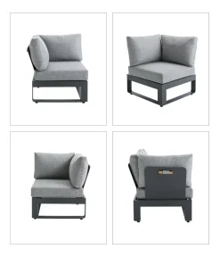 Dehner Loungemöbel|Gartenmöbel-Sets > Lounge Cannes, 4-teilig