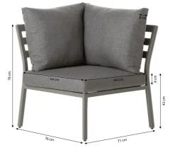 Dehner Loungemöbel|Gartenmöbel-Sets - Lounge Colmar, 4-teilig