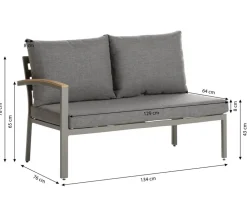 Dehner Loungemöbel|Gartenmöbel-Sets - Lounge Colmar, 4-teilig