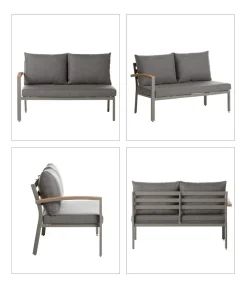 Dehner Loungemöbel|Gartenmöbel-Sets - Lounge Colmar, 4-teilig