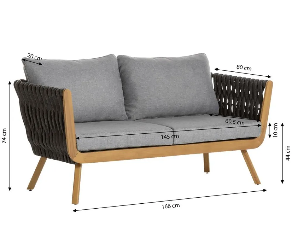 Dehner Lounge Granada, 4-teilig Outlet