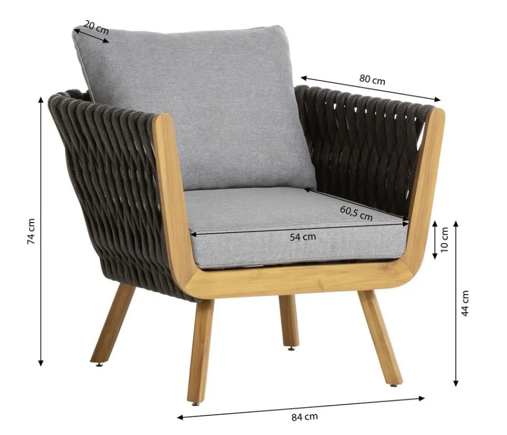 Dehner Lounge Granada, 4-teilig Outlet