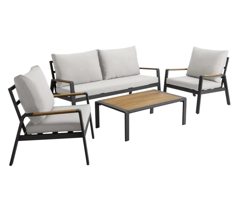 Dehner Loungemöbel|Gartenmöbel-Sets > Lounge Milo, 4-teilig