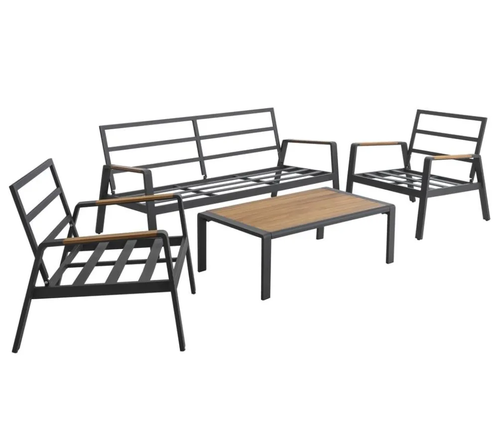 Dehner Loungemöbel|Gartenmöbel-Sets > Lounge Milo, 4-teilig