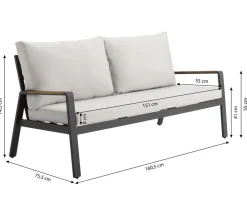 Dehner Loungemöbel|Gartenmöbel-Sets > Lounge Milo, 4-teilig