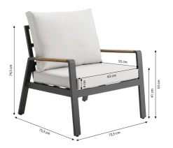 Dehner Loungemöbel|Gartenmöbel-Sets > Lounge Milo, 4-teilig