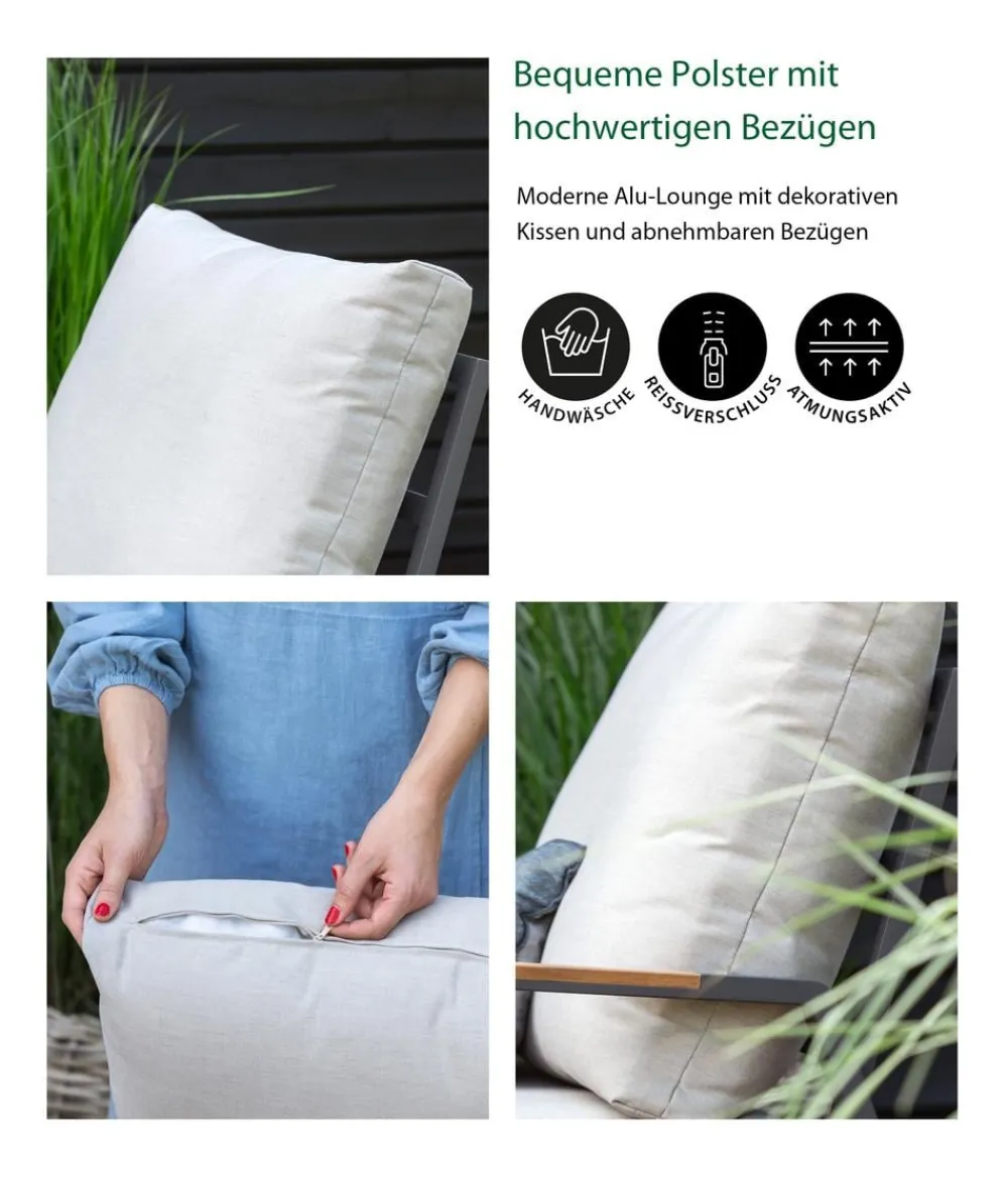 Dehner Loungemöbel|Gartenmöbel-Sets > Lounge Milo, 4-teilig
