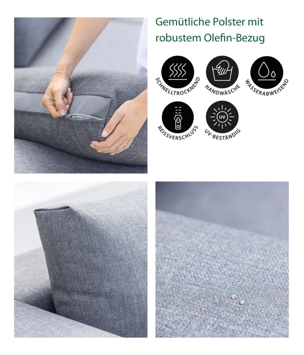 Dehner Loungemöbel|Gartenlounge-Sets > Lounge Riva, 3-teilig