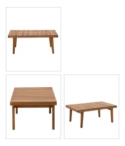 Dehner Loungemöbel|Balkonmöbel Holz - Lounge Santiago, 4-teilig