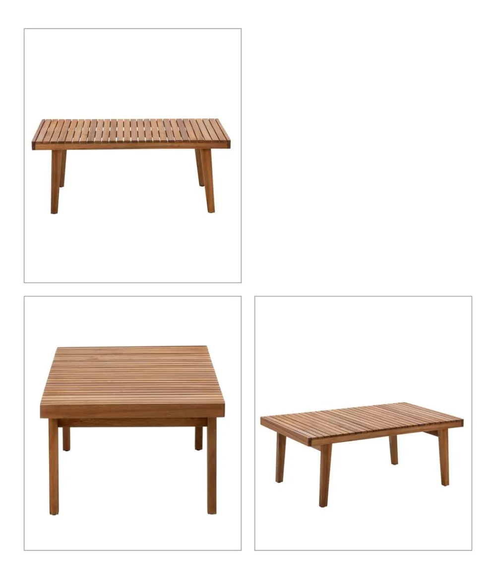 Dehner Loungemöbel|Balkonmöbel Holz - Lounge Santiago, 4-teilig