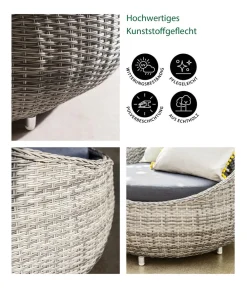 Dehner Gartenstühle Rattan|Loungesessel - Loungesessel Avani, ca. B95/H76/T97 cm