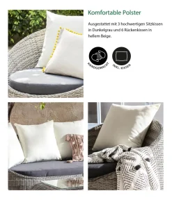Dehner Gartenstühle Rattan|Loungesessel - Loungesessel Avani, ca. B95/H76/T97 cm