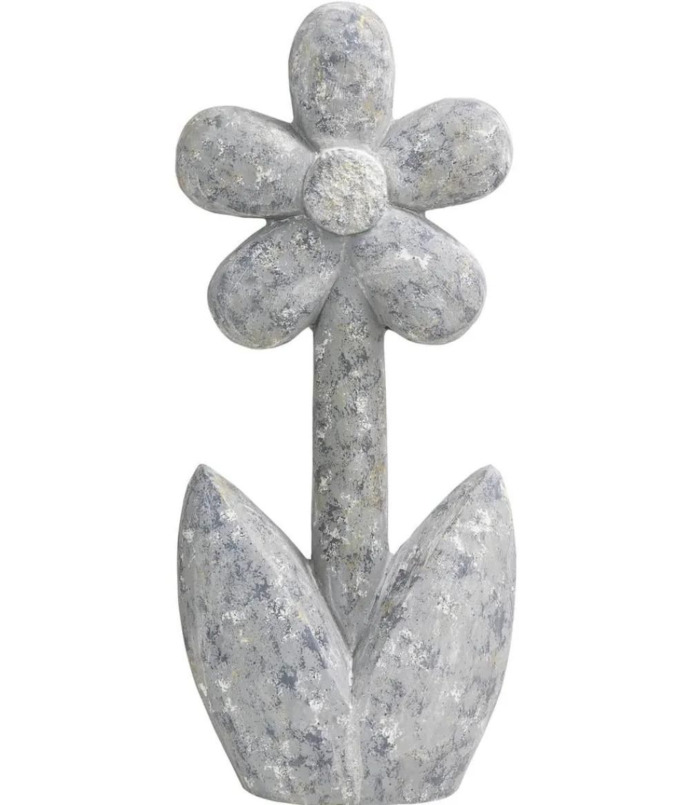 Dehner Gartenzwerge & Gartenfiguren - Magnesia-Blume Grau