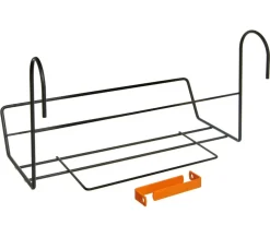 Dehner Mehr Blumentopfzubehör - Metall-Balkonblumenkastenhalter Mary, ca. B36,5/H23/T14 cm Hellgrau