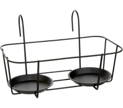 Dehner Metall-Balkonblumentopfhalter Marlow, ca. B33/H20/T19 cm Schwarz Sale