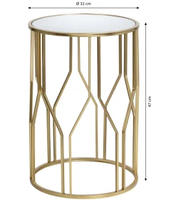 Dehner Beistelltische - Metall-Beistelltisch, , ca. Ø32/H46,5 cm Gold