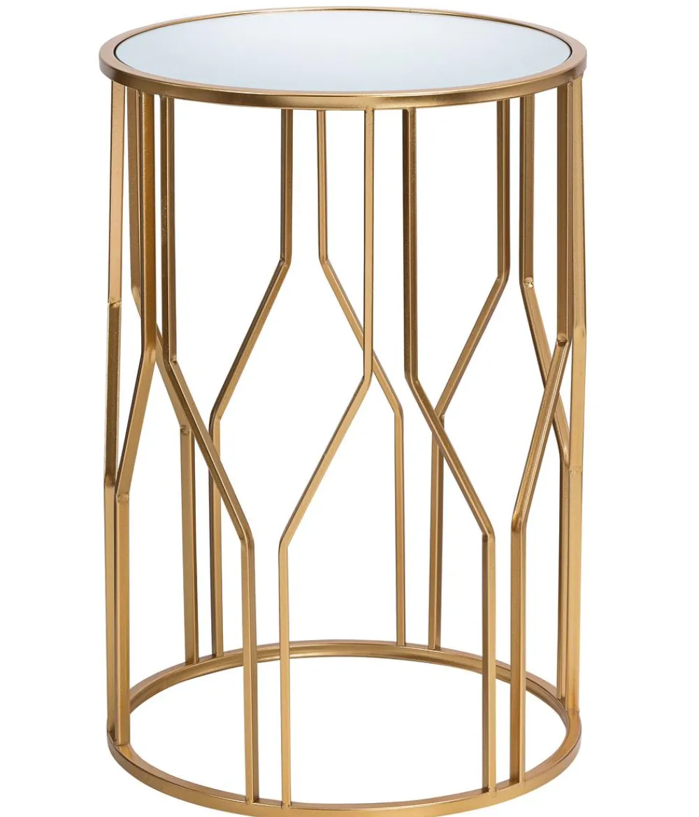Dehner Beistelltische - Metall-Beistelltisch, , ca. Ø32/H46,5 cm Gold
