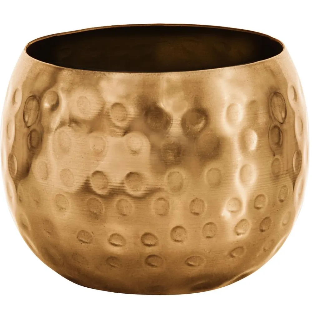 Dehner Metall-Übertopf Kody, bauchig, ca. Ø7 cm Gold Outlet