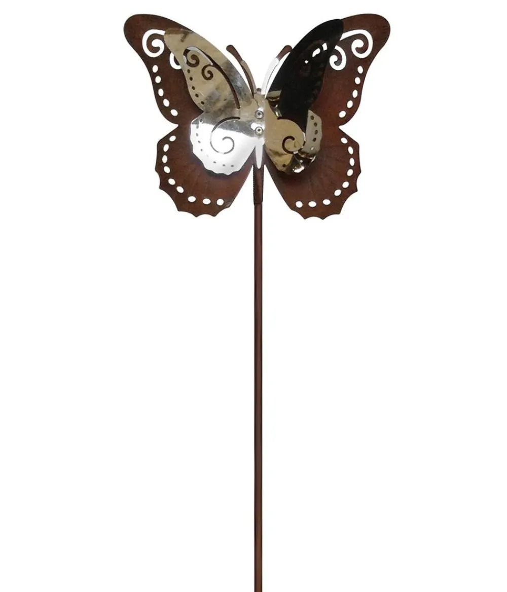 Dehner Windspiele & Gartenstecker > Metall-Dekostab Schmetterling, ca. H91 cm