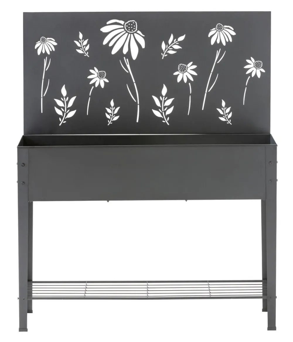 Dehner Metall-Hochbeet Bretagne, , ca. B115/H143/T27 cm Schwarz Best