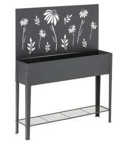 Dehner Metall-Hochbeet Bretagne, , ca. B115/H143/T27 cm Schwarz Best