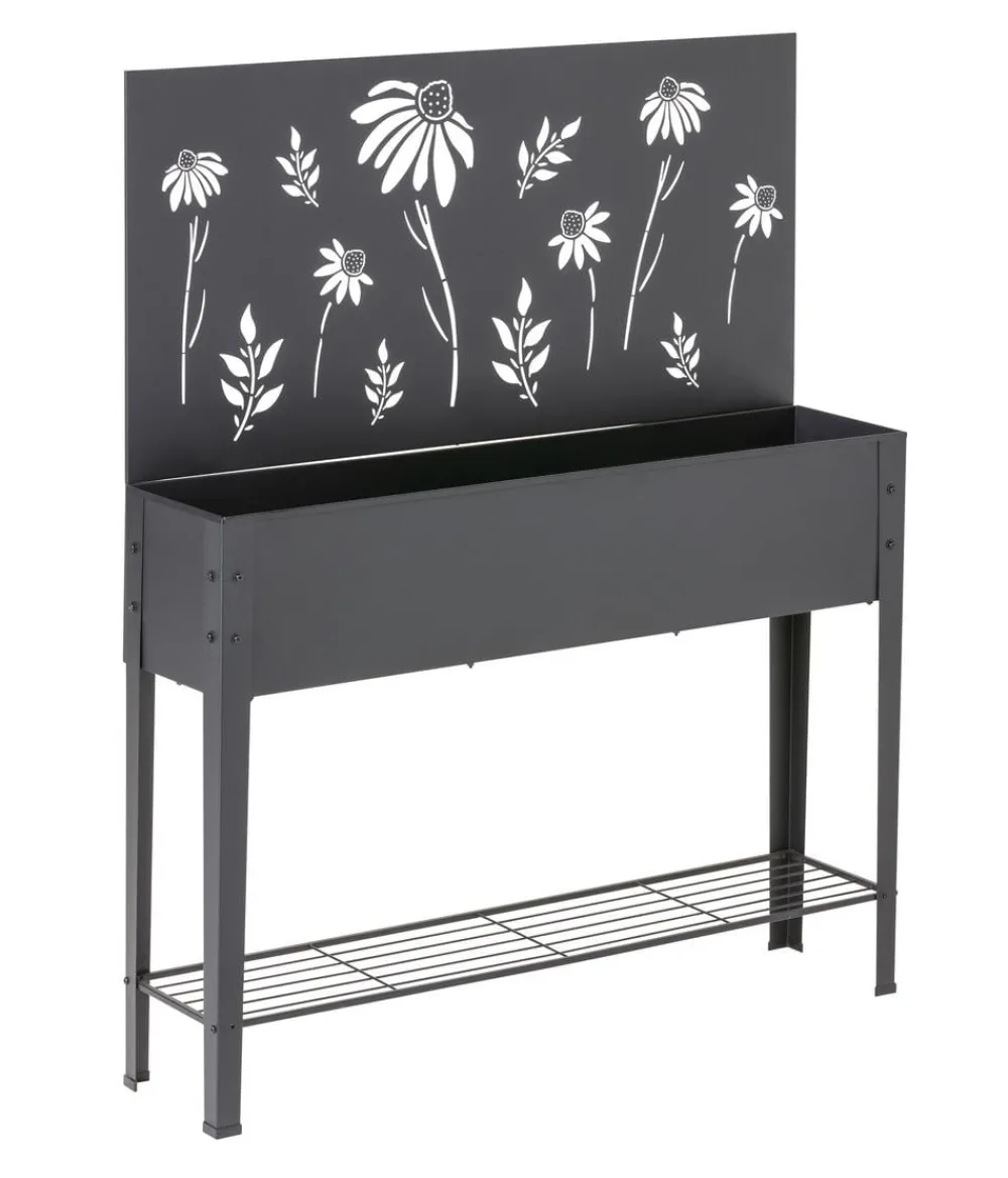 Dehner Metall-Hochbeet Bretagne, , ca. B115/H143/T27 cm Schwarz Best
